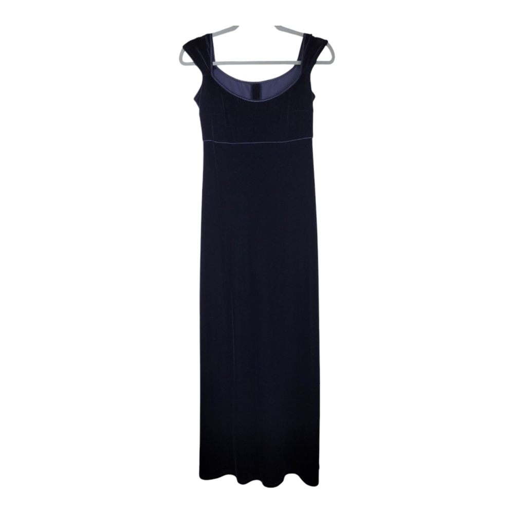 VTG Scott McClintock Petites Maxi Dress Velvet Size 4 Regent Goth Whimsigoth